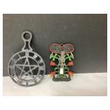 Rainbow Pentagram Trivet and Floral Hourglass Time