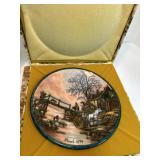 Noel 1974 Decorative Plate with Horse and Bridge S