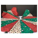 Holiday Christmas Tree Skirt with Penguin and Cand