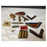 Vintage Military Medals and Badges Collection with