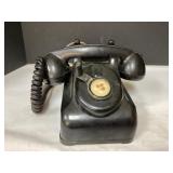 Vintage Black Rotary Dial Corded Telephone - Weste