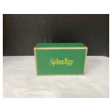 Vintage Stride Rite Green Shoe Box with Yellow Tex