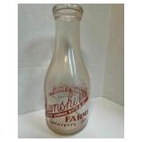 Sunshine Farms Cottage Cheese Bottle - Vintage Gla