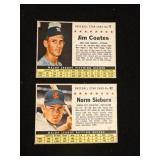 Topps Baseball Cards - 1961 Series, Jim Coates & N