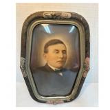 Antique Framed Portrait, Hand Tinted, Wood Frame