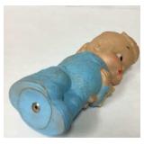 Vintage Sun Rubber Co Squeaky Toy - Baby Doll, Blu