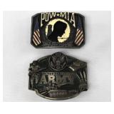 US Army & POW MIA BERGAMOT Belt Buckles