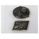 Schlitz Beer & American Eagle Belt Buckle