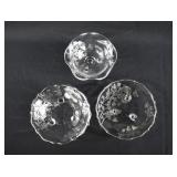 3 FLANDERS POPPY Silver Overlay Footed Dishes