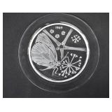 1969 LALIQUE Crystal Annual Plate PAPILLON