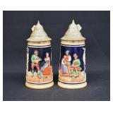 2 Marzi Remi German Lidded Beer Steins