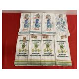 8 Cracker Barrel Embroidered Tea Towels NWT