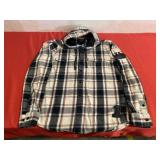 Harley-Davidson Flannel Jacket W/Hood Menï¿½s Size L