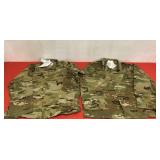 2 Camouflage Military Shirts Medium-Regular NWT