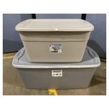 2 Large Sterilite Storage Totes W/Lids