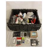 Tote Of Receptacles, Wall Plates, Switches, & More