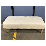 Cushioned Bench W/Wood Spindle Legs