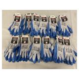 12 Pairs Of ProSelect Knit Gloves W/Latex Rubber