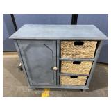 Cabinet W/3 Wicker Drawers 30.5"x14"x30.5"