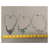 3 PCs Of Costume Jewelry Necklaces