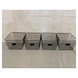 4 Metal Wire Baskets 11"x13"x7.75"