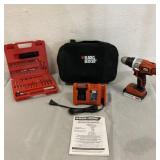 Black & Decker 20V Drill With Bag And Charger