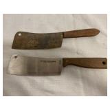 2 Butcher Knives Longest is 11.5"