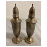 Pair Of Sterling Vintage Salt & Pepper Shakers