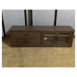 Wood TV Entertainment Center W/Drawers & Cabinet