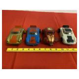 4 Vintage RaceCar Track Toys