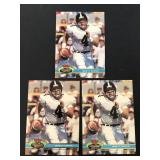 1991 Stadium Club Brett Favre Rookie 3 Card Lot