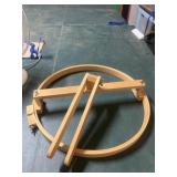 Wooden Hand Quilting Hoop Missing Legs