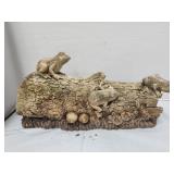 Heavy Frogs on a Log Outdoor Decor