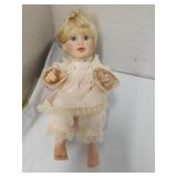 Vintage Sitting Porcelain Doll