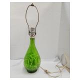 Vintage Green Glass Lamp