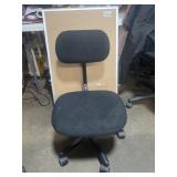 Black Cushioned Rolling Desk Chair