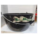 Large 14 Quart Enamelware Kettle