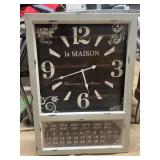 Kirkland Hanging Calendar Clock Untested