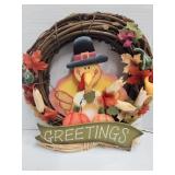 Heavy Thanksgiving Wood Wreath