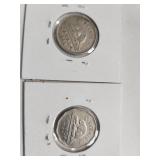 1942 and 1949 Canadian 5 Cents