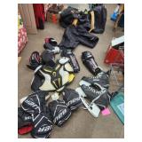 Bauer Hockey Equipment helmet, size 9 skates and