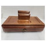 Vintage Wood Mens Jewelry Box