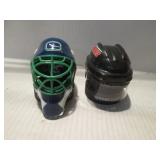 LOT 2 COLLECTIBLE NHL MINI HOCKEY HELMETS