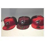 LOT 3 NEW ERA 59FIFTY DOG EAR BASEBALL HATS: JAYS