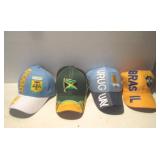 LOT 4 NEW VARIOUS COUNTRY  BASEBALL HATS