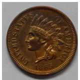 1865 Indian Head Cent - - Cleaned