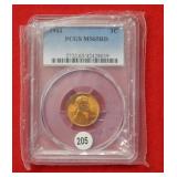 1944 Lincoln Wheat Cent PCGS MS65 RD