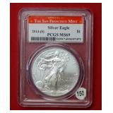 2013 (S) American Eagle PCGS MS69 1 Ounce Silver