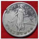 1910 Philippines Silver Peso
