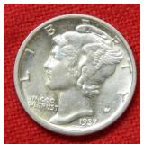 1937 D Mercury Silver Dime